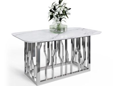 Журнальный столик из керамогранита под мрамор "Гетсби"