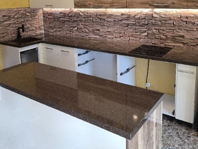 Столешница из искусственного камня для кухни и острова под гранит