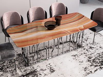 Стол из оникса "Гетсби"