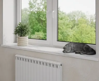 Подоконник из керамогранита Calacatta Belgia