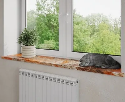 Подоконник из керамогранита Caracus Brown