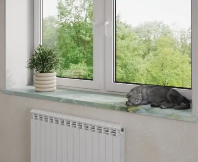 Подоконник из керамогранита Colortile Onyx Verde