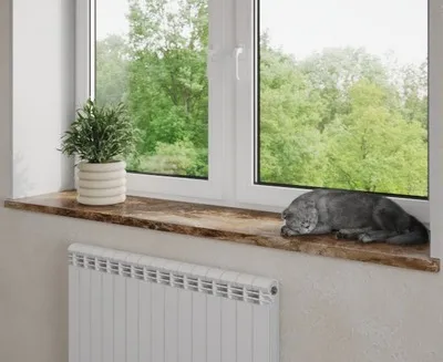 Подоконник из керамогранита Krazzy Brown