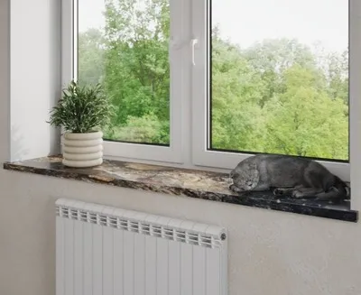 Подоконник из керамогранита Supreme Nebula Dark Blue