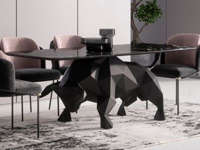 Стол из мрамора "Коррида" купить