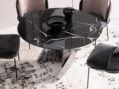 Стол из мрамора "Веер" купить