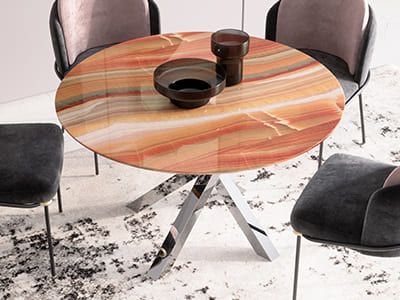 Стол из оникса "Квадро"