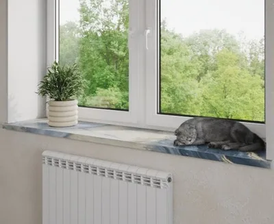 Подоконник из керамогранита Volcano Blue