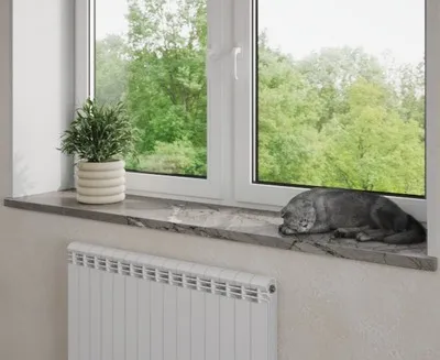 Подоконник из керамогранита Stelvio Davi Grey Carving