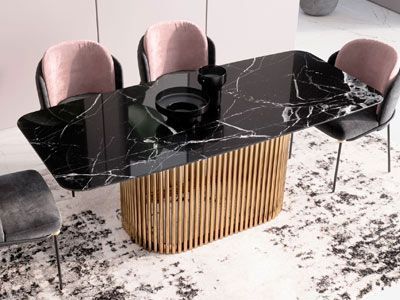 Стол из керамогранита под мрамор "Piano" купить