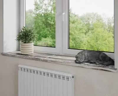 Подоконник из керамогранита Robico Nero Fantastico Grande