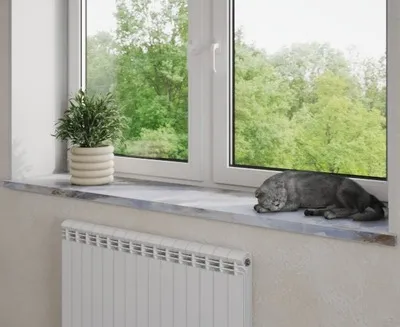 Подоконник из керамогранита Lagoon Blue