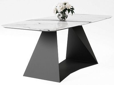 Стол из керамогранита под мрамор "Зета"