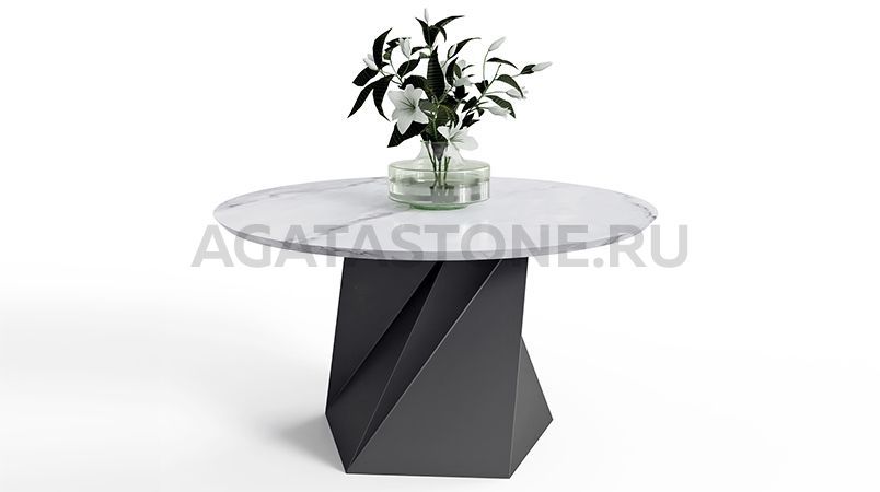 Журнальный столик из мрамора "Вертикаль" на заказ