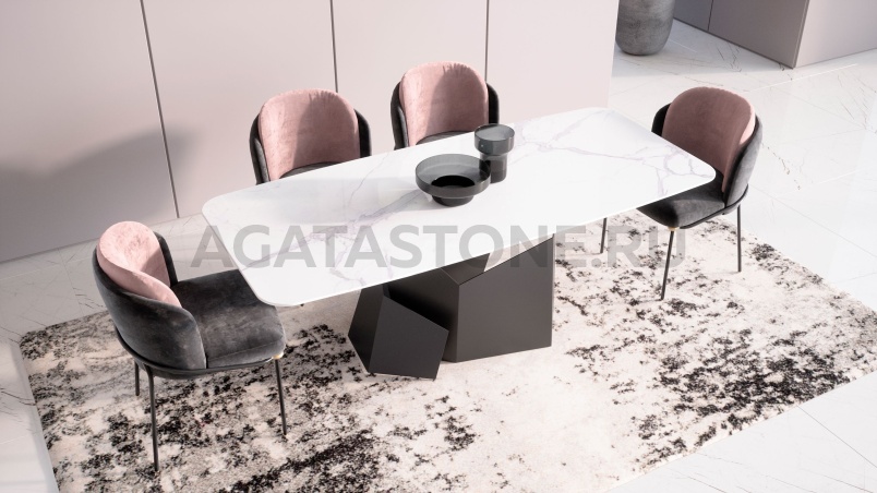 Стол из мрамора "Маунтин" на заказ