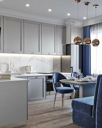 Фартук для кухни из натурального камня - пример выполнения