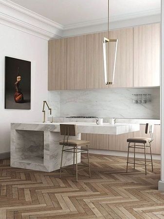 Кухонные столешницы из натурального камня - пример выполнения