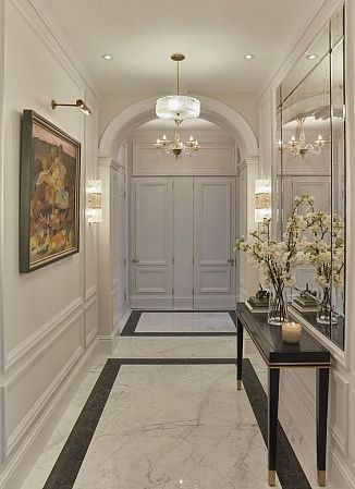 Облицовка пола натуральным камнем - пример выполнения