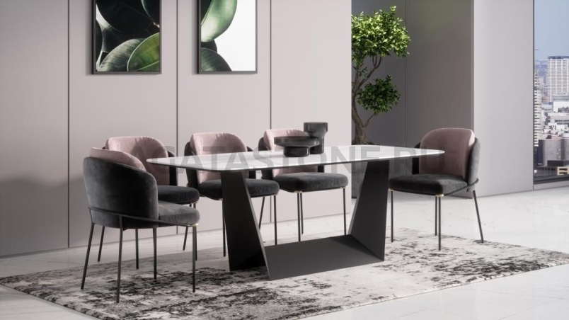 Стол из мрамора "Оригами" на заказ