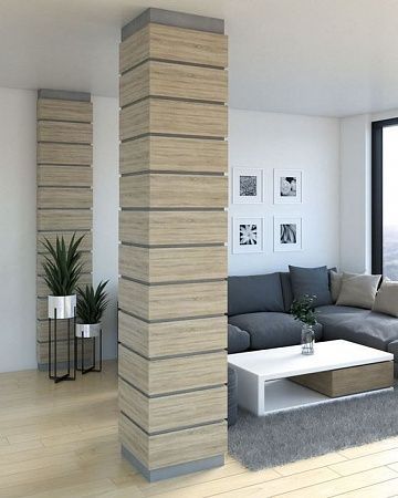 Колонны из камня в Москве, отделка колонн - пример выполнения