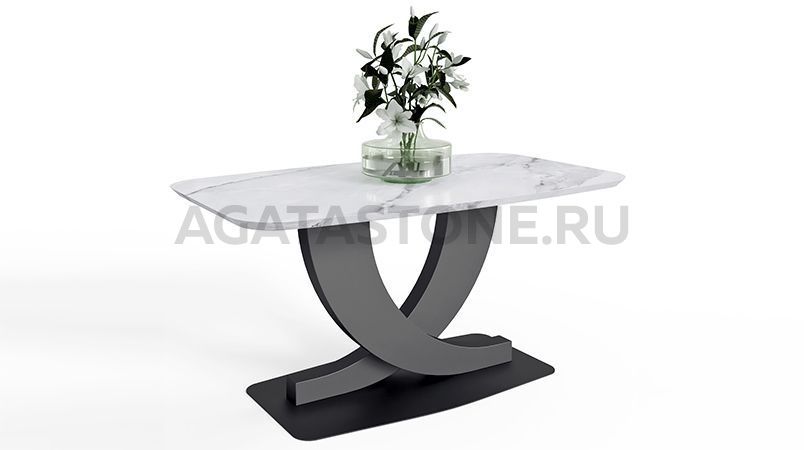 Журнальный столик из керамогранита под мрамор "Alea" на заказ
