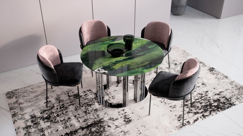 Стол из мрамора "Колоннада" на заказ