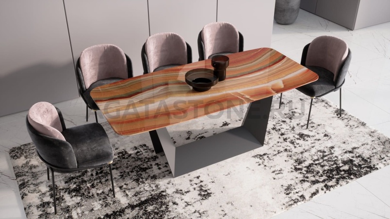 Стол под оникс "Оригами" на заказ