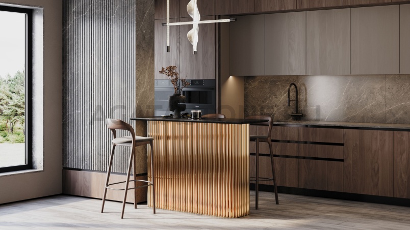 Барная стойка из керамогранита "Piano" на заказ