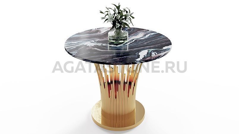 Стол из керамогранита под мрамор "Crown" на заказ