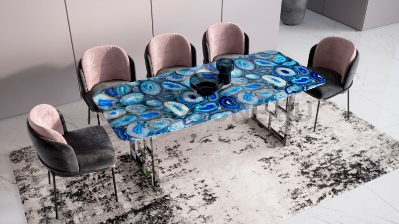 Стол из агата "Витраж" на заказ