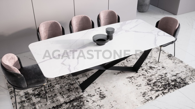 Стол из мрамора "Астра" на заказ