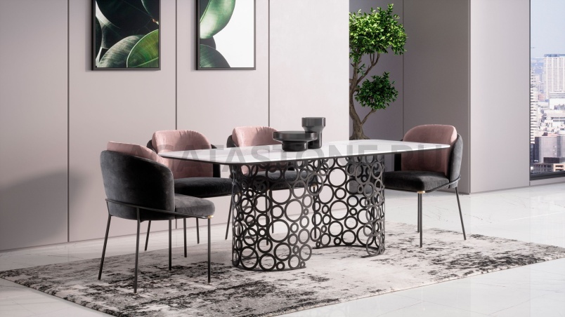 Стол из мрамора "Manfred Ring long" на заказ