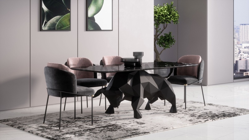 Стол из мрамора "Коррида" на заказ