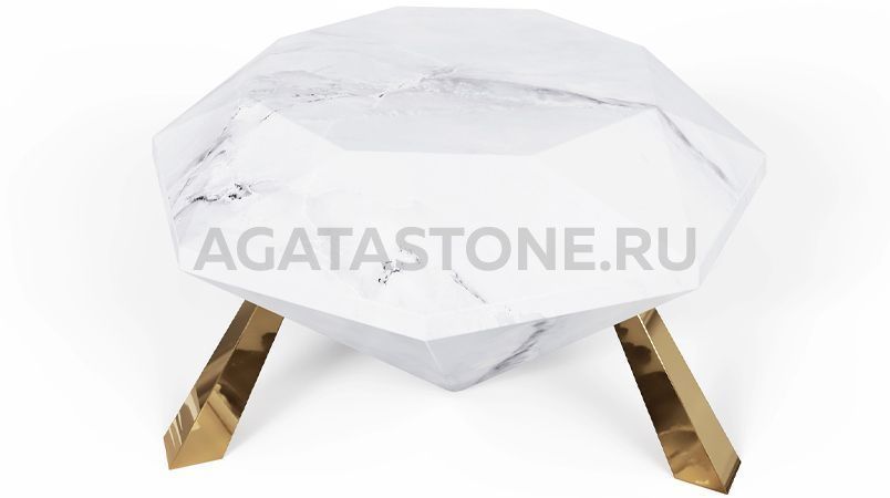 Стол журнальный из мрамора "Brilliant" на заказ