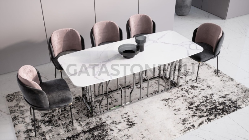 Стол из мрамора "Гетсби" на заказ