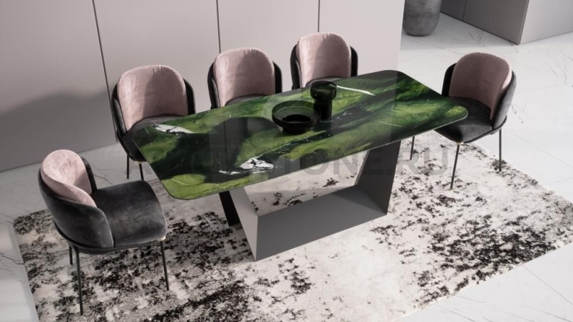 Стол из мрамора "Оригами" на заказ