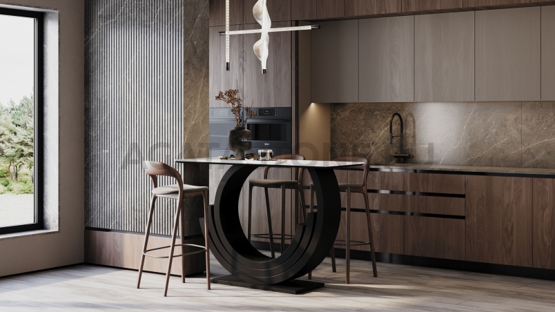 Барная стойка из натурального камня "Moon" на заказ