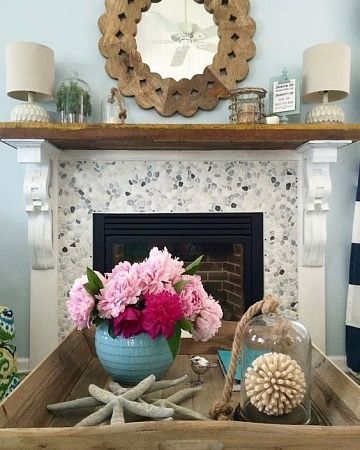 Облицовка каминов натуральным камнем - пример выполнения