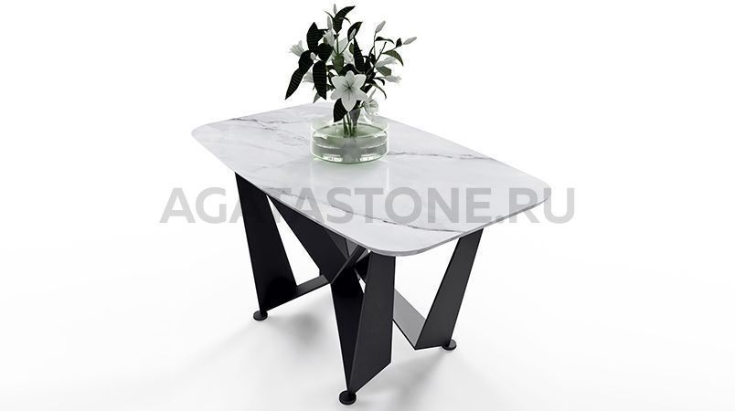Журнальный столик из керамогранита под мрамор "Астра" на заказ