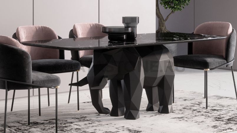 Стол из мрамора "Сафари" на заказ