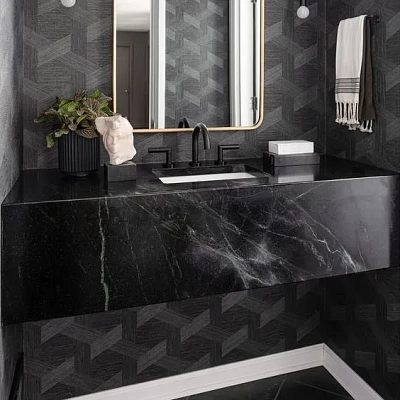 Щелевая раковина высокая под черный камень