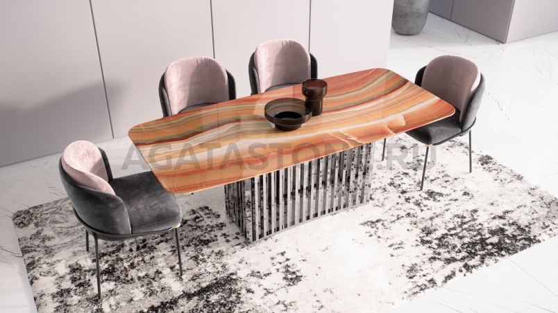 Стол из оникса "Спектр" на заказ