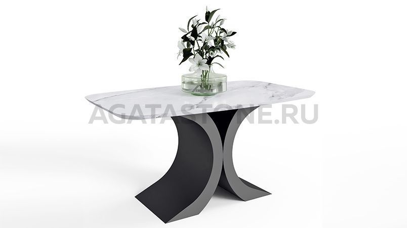 Журнальный столик из керамогранита под мрамор "Butterfly" на заказ