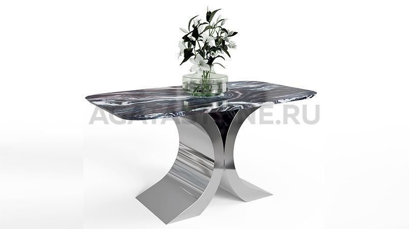 Журнальный столик из керамогранита под мрамор "Butterfly" на заказ