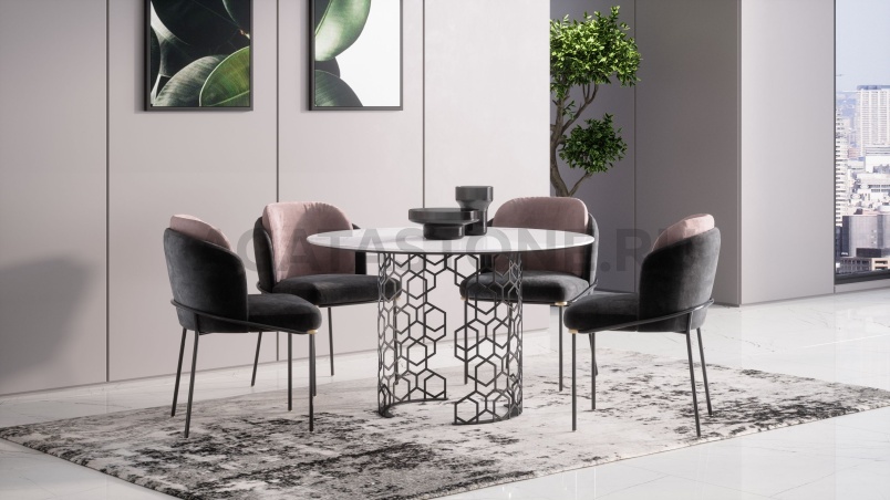 Стол из мрамора "Manfred Honey" на заказ