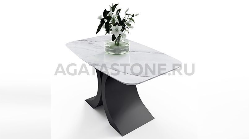 Журнальный столик из керамогранита под мрамор "Butterfly" на заказ