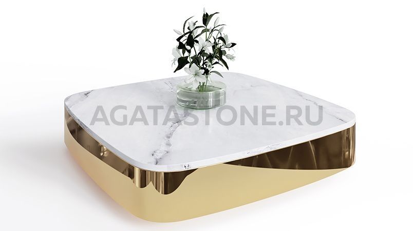 Журнальный столик под мрамор "Монолит" на заказ