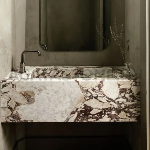 Парящая щелевая раковина из кварца под камень на заказ