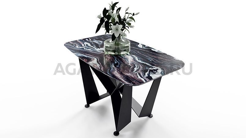 Журнальный столик из керамогранита под мрамор "Астра" на заказ