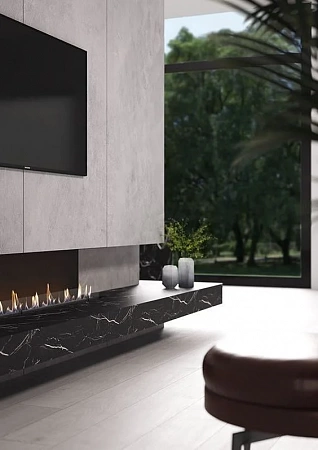 Облицовка порталов каминов искусственным камнем - пример выполнения